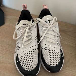 Nike Kids White Black Pink Pull-Tab Sneakers